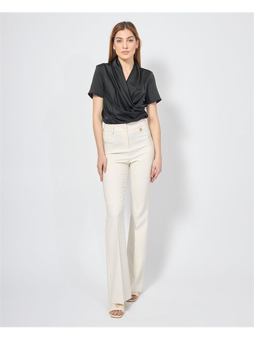 Mademoiselle du Monde women's straight leg trousers MADEMOISELLE DU MONDE | F448-PA4821BURRO